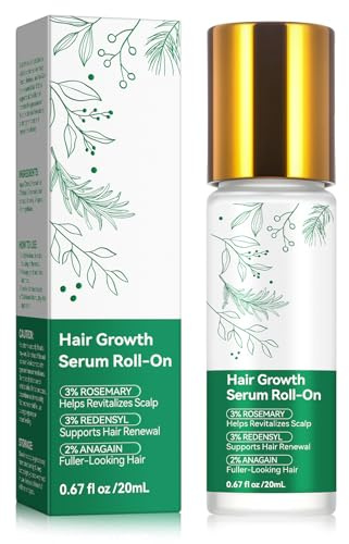 Siero per la crescita dei capelli – 3% rosmarino & 3% redensyl & 2% AnaGain | Siero per la crescita dei capelli con MSM, aloe vera, olio di cocco e burro di karitè, siero per la crescita dei capelli