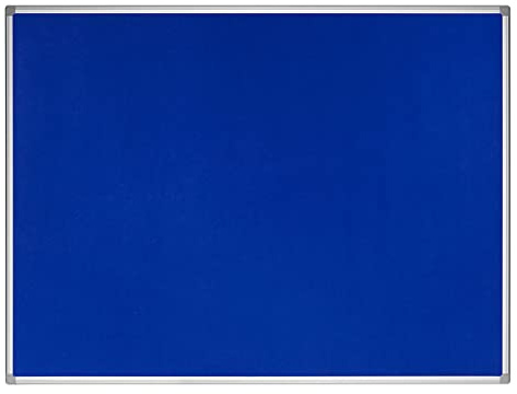 Bi-Office Earth - Umweltfreundliche Pinnwand, Blaue Filzoberfläche mit Aluminiumrahmen - 120 x 90 cm