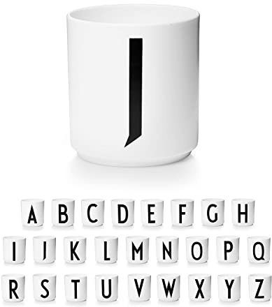 Design Letters Tasse Personalisiert A-Z | Weiße Tassen | Kaffeetassen Buchstaben | Kaffeebecher Porzellan | Personalisierte Tasse Weiß, Personalisierte Geschenke | Dekorativ Tasse mit Initialen 250 Ml