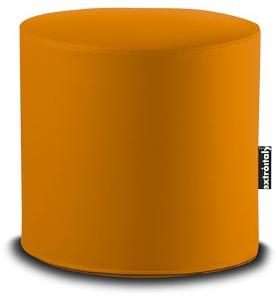 CAB EXTROITALY Luna - Pouf Poltrona Relax Prodotto Italiano (Portata 100Kg) per Sedersi Design Moderno, Poltroncine da Salotto, Camera da Letto, Giardino, in Ecopelle Idrorepellente Sfoderabile