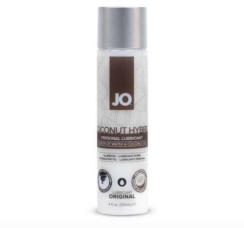 System JO - Silicone Free Hybrid Lubricant Coconut 120 ml - weißes Gleitgel auf Basis von Wasser und Öl aus Kokosnusssamen, kondomsicher