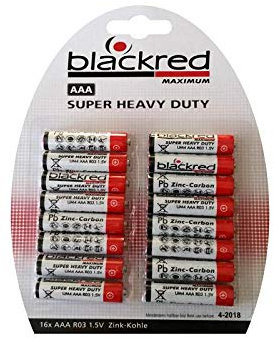 Pack de 16 piles Blackred R03 Micro AAA - Blackred
