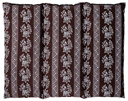 Cuscino termico: Cuscino con noccioli di ciliegia (40x30cm 3 compartimenti Fiori-marroni) Terapia caldo e freddo. Per la schiena, lo stomaco, il lombari e molto altro