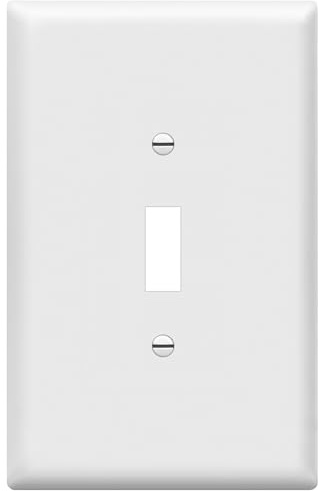 ENERLITES Toggle Light Switch Wall Plate, Jumbo Switch Cover, Oversized 1-Gang 5.5 x 3.5, Unbreakable Polycarbonate Thermoplastic, 8811O-W, White