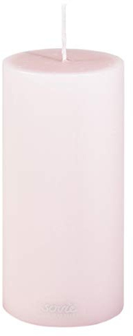 Sovie CANDLES Stumpenkerze ROSA, Ø 70mm x 150mm, ca. 82 Stunden Brenndauer, elegante Blockkerze, Flachkopfkerze und Dekokerze für festliche, romantische und stilvolle Dekoration