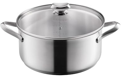 Metaltex ICONA - Cacerola Baja Acero Inoxidable 26CM 5.3L