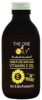 The One & Oily Vitamin E Oil 200ml, 100% Pure for Skin, Hair & Face, Reduce Appearance of Scars, Wrinkles, Dark Spots, Moisturising and Nourishing Oil, Vegan Cruelty Free, Natural D-Alpha Tocopherol