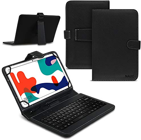 Tablet Hülle kompatibel mit Blackview Tab 20 16 15 13 12 11 10 Pro 9 8 8E Tasche Tastatur Keyboard QWERTZ Schutzhülle Cover Standfunktion USB Schutz Case