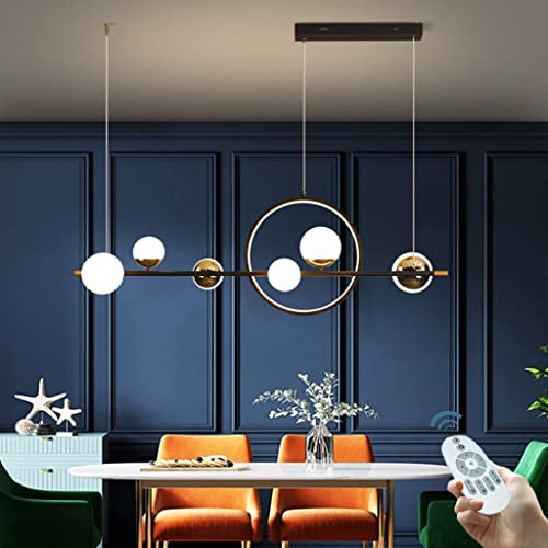 JMrider LED Pendelleuchte 66W Esszimmer Lampe Hängeleuchte Hängelampe Höhenverstellbarer Pendellampe Metallbeleuchtung Acrylschirm Wohnzimmer Cafe Bar Küche Kronleuchter Schwarz…