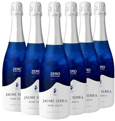 Jaume Serra Zero Semi Seco - Vino Espumoso Sin Alcohol - 6 Botellas x 750ml
