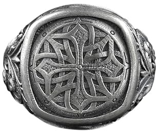 Bysilverstone Jewelry – Schwarzwald-Siegelring, Quadratischer Siegelring, Von Der Natur Inspirierter Schmuck, Geschenk Für Naturliebhaber, Ringe Für Männer, Ring Für Den Kleinen Finger Für Frauen, Ges