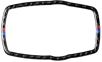 Accesorios para el interior del coche multimedia botón marco cubierta para BMW, auto decoración adornos calcomanías para F10 F20 F30 F34 F07 F25 F26 F15 F16 interior pegatinas (rojo-azul)