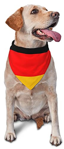 Hunde-Bandanas mit Deutschland-Flagge, Frühling, für Jungen, große Welpen, Kopftuch, verstellbar, weich, dreieckig, Lätzchen, Zubehör für kleine, mittelgroße und große Hunde, Katzen, Weiß
