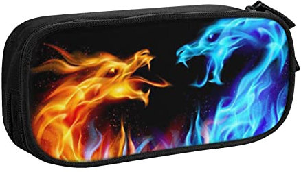 BAAROO Ice and Fire Dragons Großes Federmäppchen mit 2 Fächern, Federmappe für Mädchen, Jungen, Studenten, Schule, farbe, 5.0cm*10.5cm*20.5cm, federmäppchen