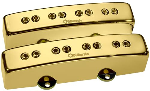 DiMarzio DP 302G Relentless J Pair Neck + Bridge E-Bass Tonabnehmer Set, Gold Cover