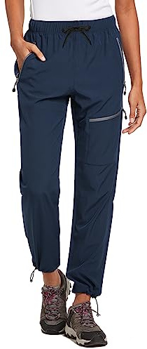baleaf Pantalones Senderismo Mujer Ligero Pantalones Trekking Secado Rápido Montaña Pantalon Cargo Deportivos con Bolsillos Cremallera UPF50+ Transpirables al Aire Libre | Talla pequeña/regular/alta, bolsillos con cremallera, resistentes al agua, pantalones cargo transpirables para viajes y