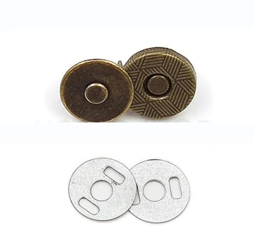 10 Sätze/Los 10mm-18mm Magnetknöpfe Taschen Magnet Automatische Adsorption Schnalle Metall Dünne Knöpfe Druckknöpfe DIY Walle t Knöpfe-Kupfer-10mm