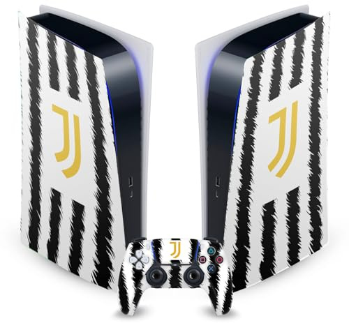 Head Case Designs Offizielle Juventus Football Club Home 2023/24 Match Kit Vinyl Frontplatte Haut Gaming Aufkleber kompatibel mit Sony PlayStation 5 PS5 Digital Edition Console & DualSense Controller