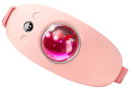 Milageto Menstruations-Heizkissen, schnelles Aufheizen, Digitalanzeige, Hüftgurtgerät, Heizkissen für die Periode, für Reisen, Geburtstagsgeschenk, Rosa