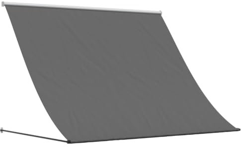 vidaXL Markise, Fallarmmarkise Einziehbar, Sonnenschutz für Terrasse Balkon Garten, Fenstermarkise Balkonmarkise, Anthrazit 250x150cm Stoff Stahl