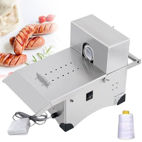 Sausage Tying Machine, Sausage Knotting Maker, Stainless Steel Electric Sausage Stuffer Accessories with Foot Switch for Easy Sausage Tying - Must-Have Kitchen Tool,220V