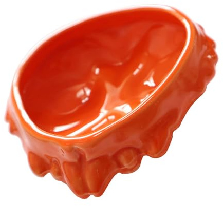ABOOFAN Bol de Rangement pour Crabes en Céramique Japonaise Orange | Forme Crabe, Usage Familles et Restaurants, pour Moutarde, Gingembre et Aliments