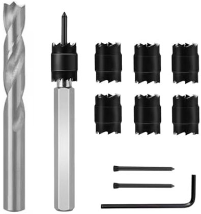 Bestgle 10 Pcs Kit de Forets à Dépointer 3/8 HSS', Foret de Soudage par Points Kit forets en acier rapide pour perceuses électriques et découpe de tôle