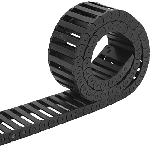 Cable Drag Chain, 1M/3.3ft Length Wire Carrier Drag Chain with End Connector, Wire Cable Chain for 3D Printer and CNC Machines, 10x40mm (Inner HxW)