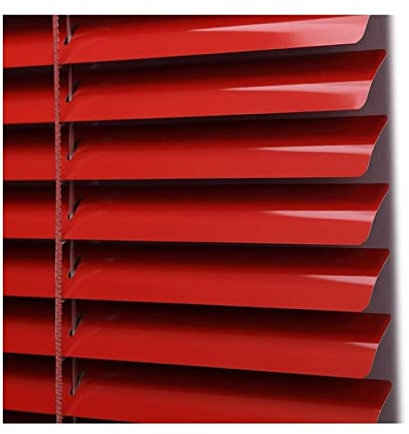 Aluminium venezianische Jalousien Lamellen Vorhänge, Isolierblock Die wind polierte Oberfläche leicht zu reinigen, nicht leicht zu beschädigen Büro, Gewohnheit (Farbe: rot, Größe: 90x80cm)(140x225cm)