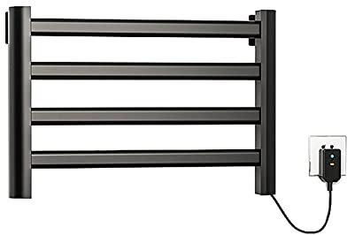 MYVVKIA Calentador de Toallas eléctrico pequeño, Calentador de Toallas de Pared, toallero eléctrico Inteligente de bajo Consumo de 80 W, toallero calefaccionado de Aluminio, Seca