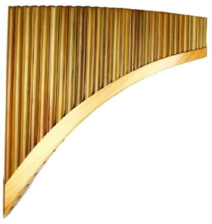 Panflöte Für Anfänger 29 Pfeifen G-Taste Reed-Panflöte Traditionelles Holzblasinstrument Handgefertigte Bambus-Panflöte Mit Tasche(Log,Right)