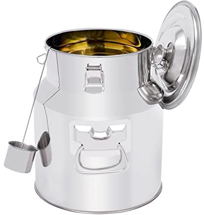 Bricco per latte in acciaio inox, secchio per il trasporto del latte con guarnizione in silicone, 14 l, serbatoio del latte per riso, latte, acqua miele