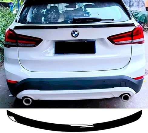 Auto Perfectionists Rear Mid Wing Boot Spoiler Lip Body Kit Compatible With BMW X1 F48 X1M M Sport 2015-2022 ABS Gloss Black