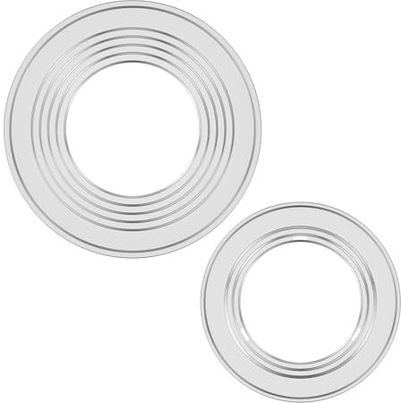 2 Pcs Steamer Ring Adapter, Stainless Steel Steaming Ring for 7.1-10.2Inch or 7.1-12Inch Steamer Basket, Multifunctional Steamer Adapter for Food Steamer, Dumpling, Dim Sum, Steam Pot (4pcs)