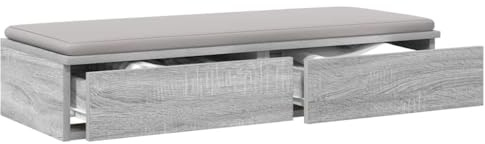 vidaXL Sänglådor Grå Sonoma 90 x 36,5 x 16,5 cm Konstruerat trä, Minimalistisk sovrumsinredning, stiligt förvaringsutrymme, hållbar träbox, platsbesparande design