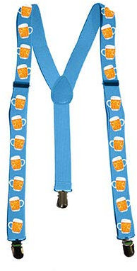 LP Divertissements Lot de 3 - Bretelles chopes de bière Bleu