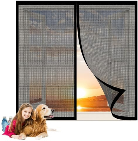 Moustiquaires pour Fenêtre 122 x 146 cm Moustiquaire sur Mesure pour Empêcher Les Insectes D'Entrer pour Fenetre Portes, Noir