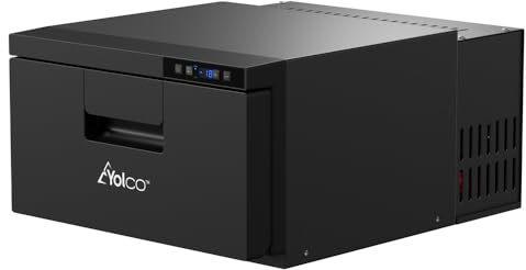 Yolco CB21A Kompressor Kühlbox 20L mit Schublade - Elektrische 12V 230V | Kühlbox Auto mit App und LED-Display - Camping Kühlschrank für Wohnmobil LKW und Boot