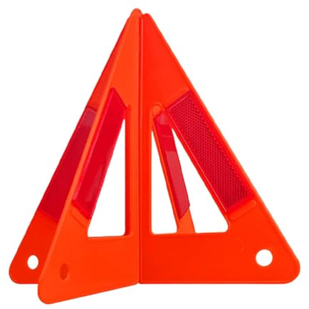 Triangle de signalisation pour véhicule - Équipement de sécurité routière stable - Triangle de sécurité robuste pour aide routière, voiture, camion, moto, chantier, légalement obligatoire