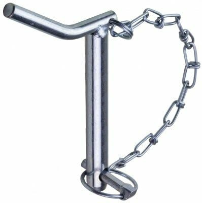Sicherungsbolzen mit Kette und Klappstecker - Splint - Sicherungssplint - Bolzen - Oberlenker - Steckbolzen - galv. verzinkt verschiedene Ausführungen (22 x 175 Millimeter)