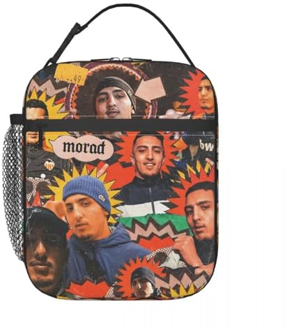 TFDGDGH Rapper Morad Thermal Insulated Lunch Bags for Work M.D.L.R Album Tour Reusable Bento Box Cooler Thermal Lunch Box