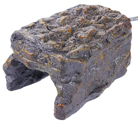 Grotta Riscaldante Per Rettili - Rifugio Per Simulazione Di Roccia In Resina Con Superficie Solare Riscaldante, Decorazione Naturale Per Acquari Per Terrari Per Lucertole Tartarughe