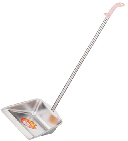 DIYEAH Pelle à Poussière à Long Manche Pelle à Ordures Outil De Nettoyage Domestique Balayeuse Acier Inoxydable