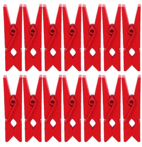 Artibetter Mollette per Bucato in Legno Rosse 160 Pezzi Mini Clip Artigianali Resistenti Antivento per Decorazioni Natalizie Ghirlande e Lavoretti Creativi per e Adulti