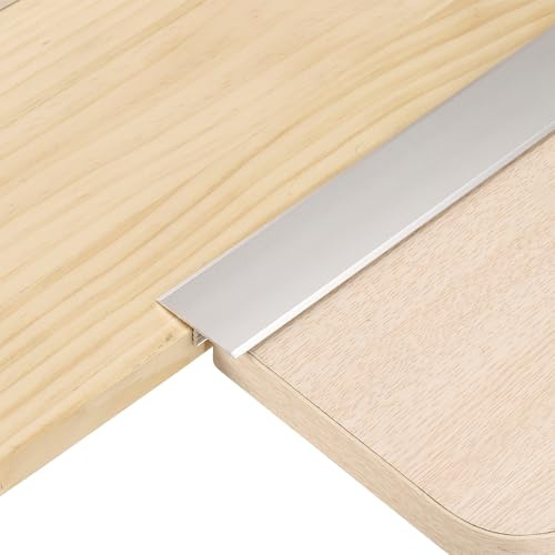 QUARKZMAN 6Pcs 2.9ft x 1.3 Profilés De Transition En T Pour Sol, Bords En Alliage D'Aluminium Pour Joints De Plancher En Vinyle, Raccorder Les Lames De Stratifié, Carreaux.