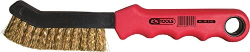 KS Tools 201.2322 Brass wire brake saddle wire brush 2 rowed, straight