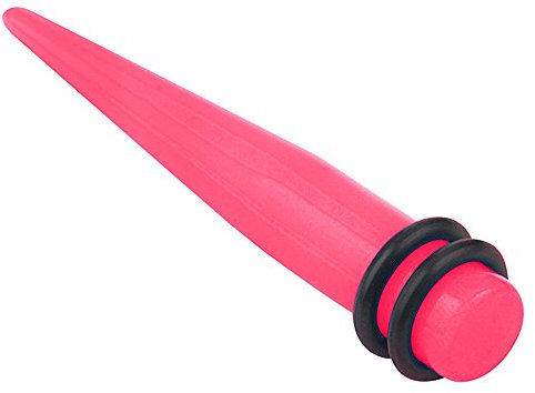 Piercingfaktor Piercing Ohrpiercing Bunt Dehnungsstab Dehnstab Taper Expander Ohr Stab Plug Glow in The Dark 6 mm Pink