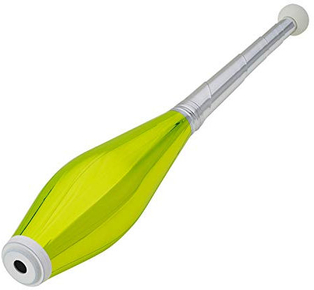 Henrys J00421-052 Jonglierkeule Pirouette Circus Uni Metallic Cum, Jonglage Solo, Vielkeulen & Tempo jonglieren, Juggling Keule für Profi und Wettbewerb, ca. 52 cm, gelb