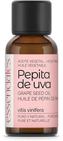 Essenciales - Huile végétale de Pépins de raisin (Vitis vinifera), 30 ml | 100% Pure et Naturel - 1ère Pression à froid