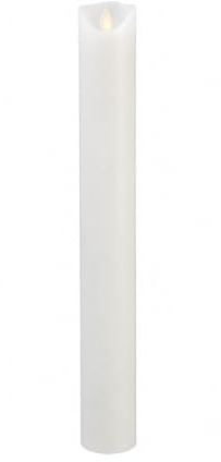 Star Trading LED Stumpenkerze M-Twinkle, Echtwachs, Timer, Weiß 40cm | Twinkle-Flamme mit 6/18h Timer, batteriebetrieben bis 500h, flammenlos und sicher für Familie & Haustiere